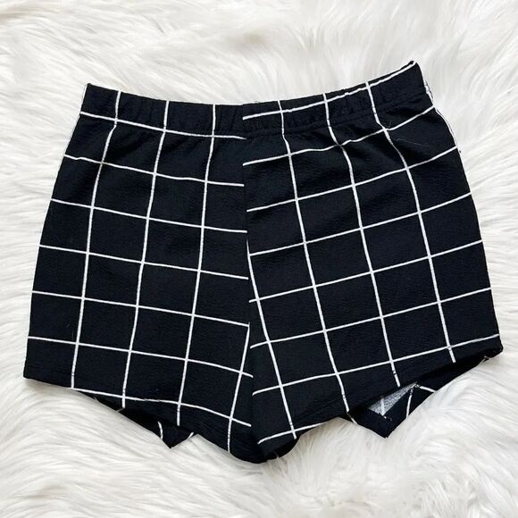 Checkered Crop Top and Skort Set Black & White Size Medium - Picture 2 of 6